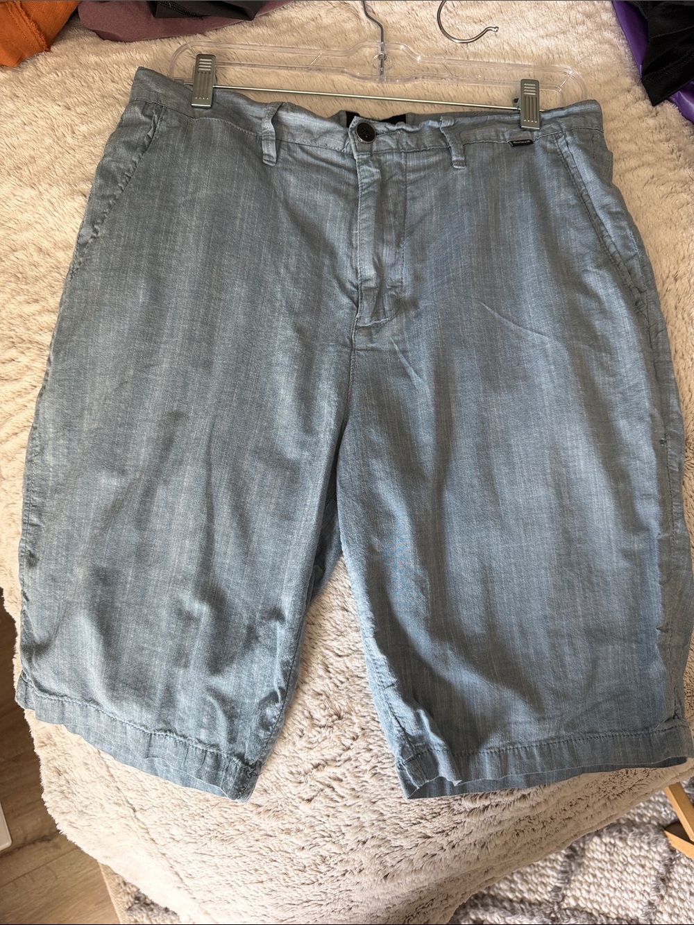 Hurley Men's Casual Lightweight Blue Denim Shorts sz 30